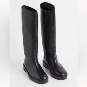 Leather knee-high boots from H&M